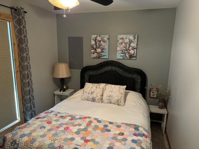 48408 Pillar Rd, Deer River, MN 56631 - carpeted bedroom with a ceiling fan