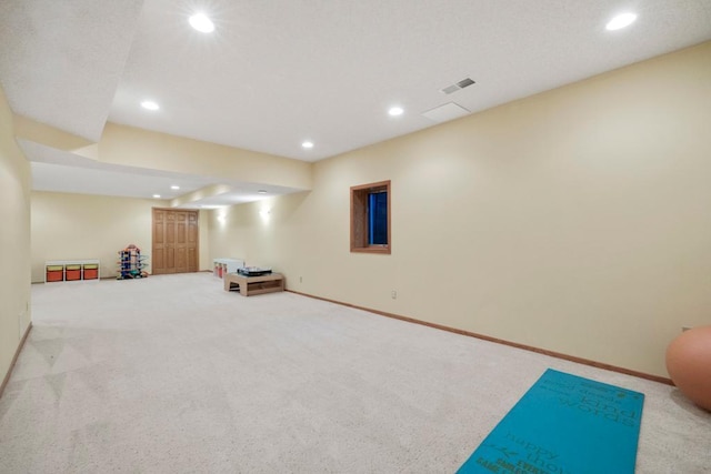 2725 Pilgrim Ln N, Plymouth, MN 55441 - workout room with carpet flooring and recessed lighting