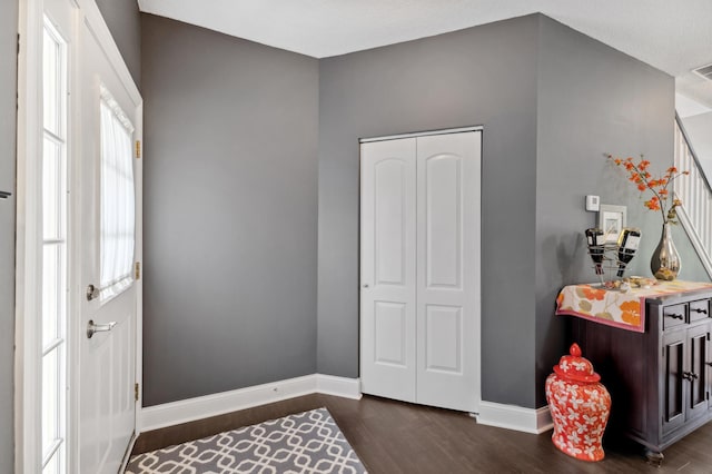 2244 Water Lilly Ln Unit 405, Eagan, MN 55122 - entrance foyer with dark wood finished floors and baseboards