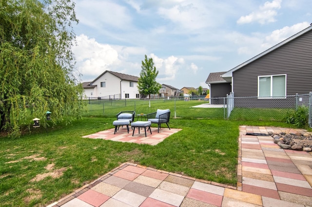 411 Ladd Ln, Osceola, WI 54020 - fenced backyard with a patio and a residential view