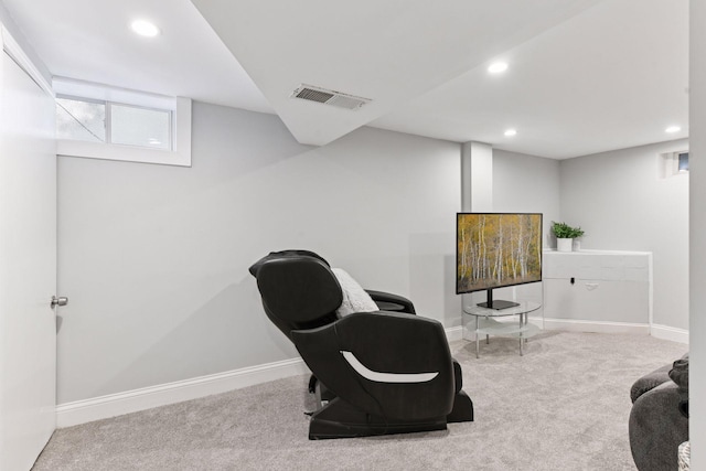 2505 Florida Ave N, Golden Valley, MN 55427 - living area with carpet, recessed lighting, and baseboards
