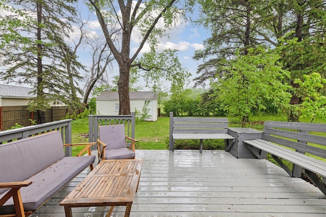 2505 Florida Ave N, Golden Valley, MN 55427 - deck featuring an outbuilding