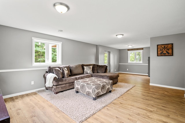 975 100th St NE, Monticello Twp, MN 55362 - living area featuring wood finished floors and baseboards