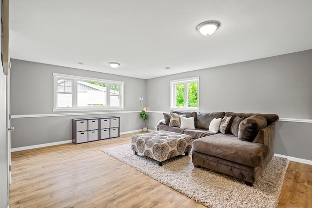 975 100th St NE, Monticello Twp, MN 55362 - living area featuring wood finished floors and baseboards