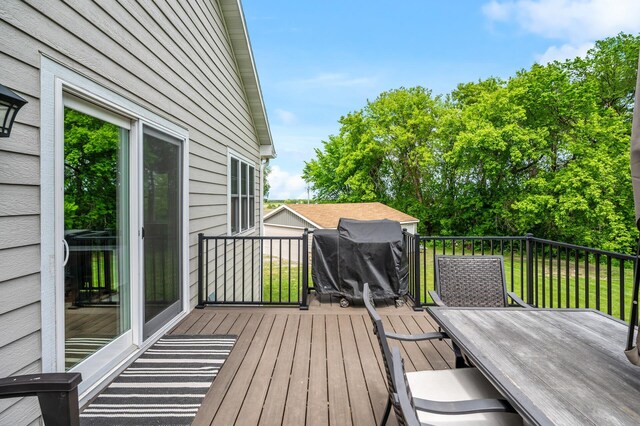 975 100th St NE, Monticello Twp, MN 55362 - deck featuring outdoor dining space