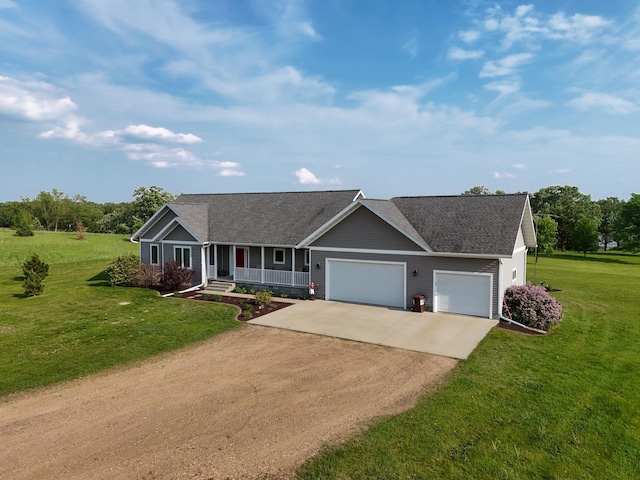 29506 435th Ave, Ottertail, MN 56571 - single story home featuring concrete driveway, a porch, an attached garage, and a front yard