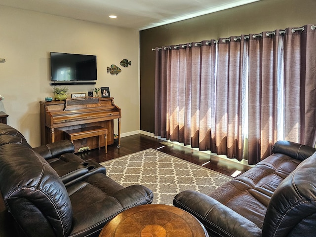 29506 435th Ave, Ottertail, MN 56571 - living area featuring wood finished floors, recessed lighting, and baseboards
