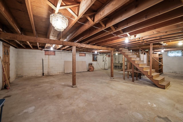 28748 Palm St NW, Isanti, MN 55040 - below grade area featuring stairway