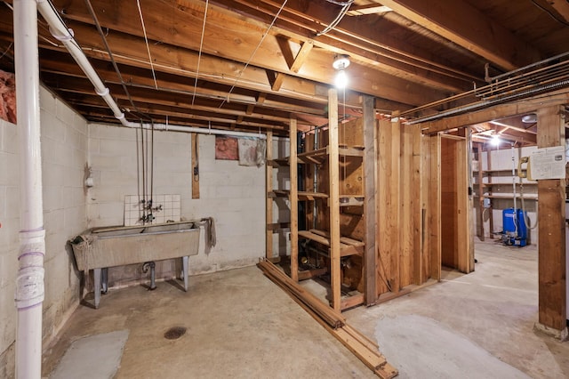 28748 Palm St NW, Isanti, MN 55040 - unfinished basement with a sink