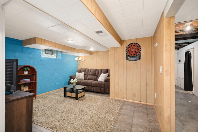 4027 24th Ave S, Minneapolis, MN 55406 - living area featuring wood walls