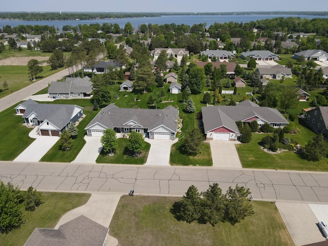 910 Lake Forest Cir, Detroit Lakes, MN 56501 - aerial perspective of suburban area with a nearby body of water