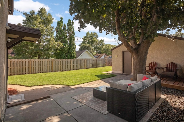 3638 Van Buren St NE, Minneapolis, MN 55418 - fenced backyard with a patio and an outdoor living space
