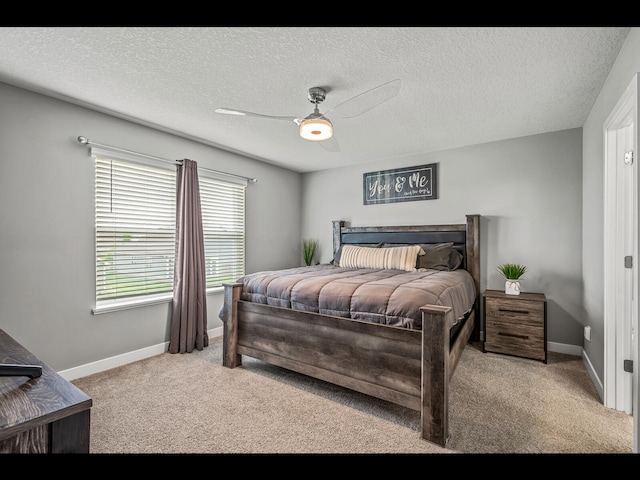 1750 Astoria Dr, Shakopee, MN 55379 - carpeted bedroom featuring baseboards, ceiling fan, and a textured ceiling