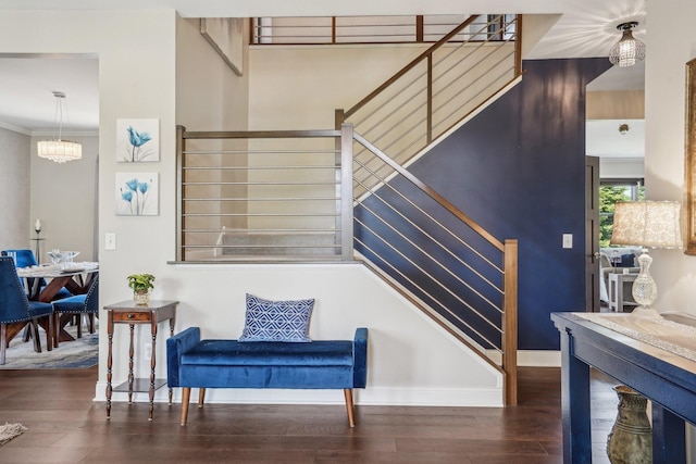 13543 Athena Way, Rosemount, MN 55068 - staircase with wood finished floors and baseboards