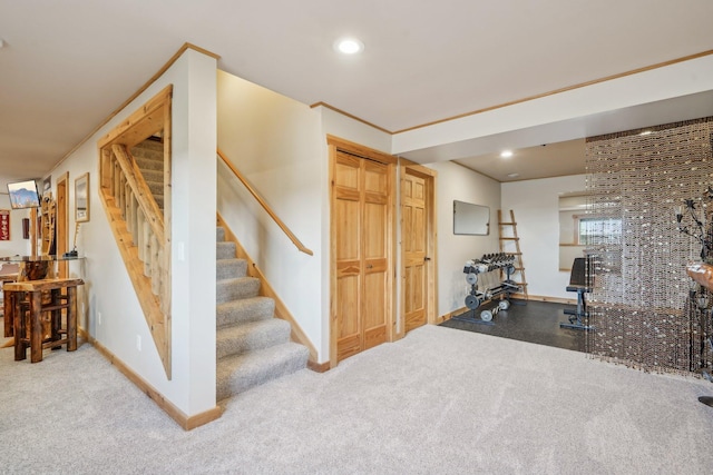 13543 Athena Way, Rosemount, MN 55068 - workout area with baseboards, recessed lighting, and carpet