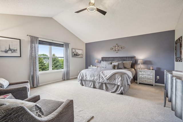 13543 Athena Way, Rosemount, MN 55068 - carpeted bedroom with vaulted ceiling, baseboards, and ceiling fan