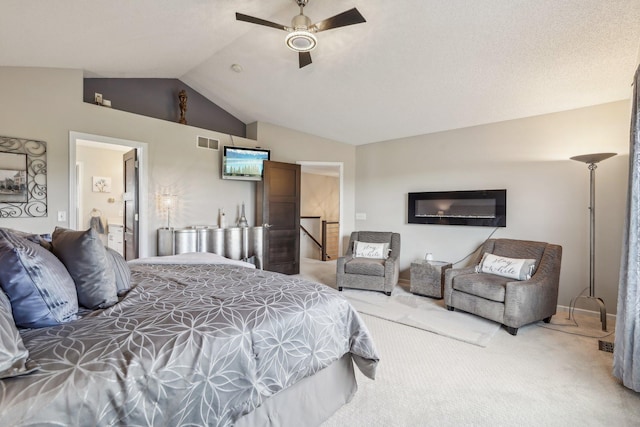 13543 Athena Way, Rosemount, MN 55068 - carpeted bedroom featuring lofted ceiling, a ceiling fan, and connected bathroom