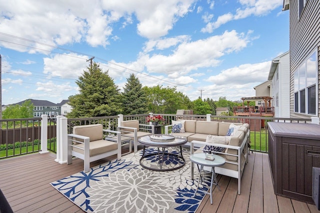 13543 Athena Way, Rosemount, MN 55068 - wooden terrace featuring outdoor lounge area