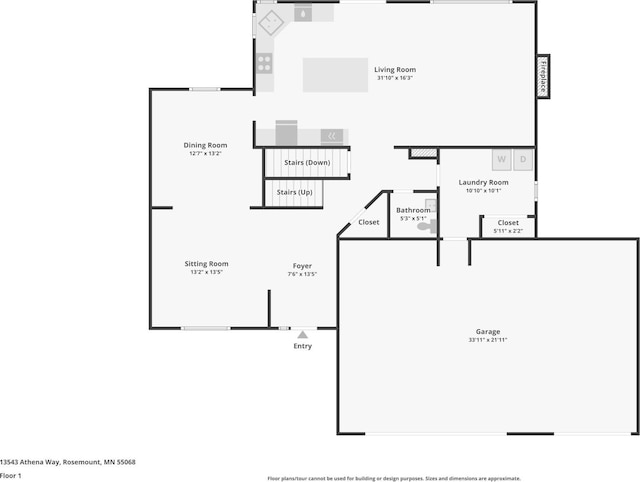 13543 Athena Way, Rosemount, MN 55068 - property floor plan