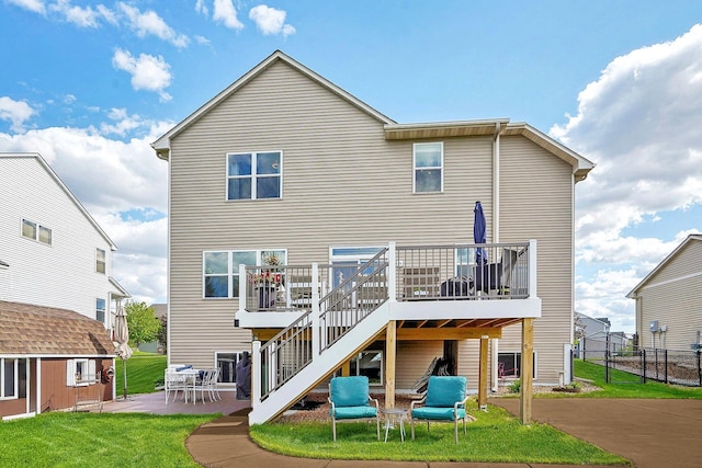 13543 Athena Way, Rosemount, MN 55068 - back of house with a patio, a wooden deck, and stairway
