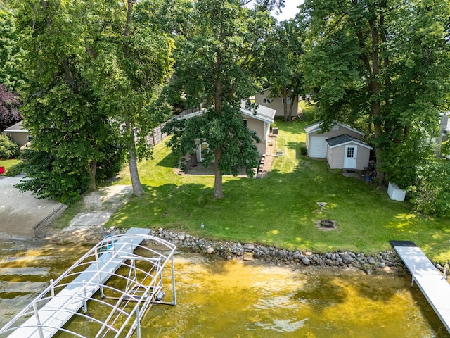 13914 Elmer Hanson Dr SE, Woodside Twp, MN 56736 - dock with a yard
