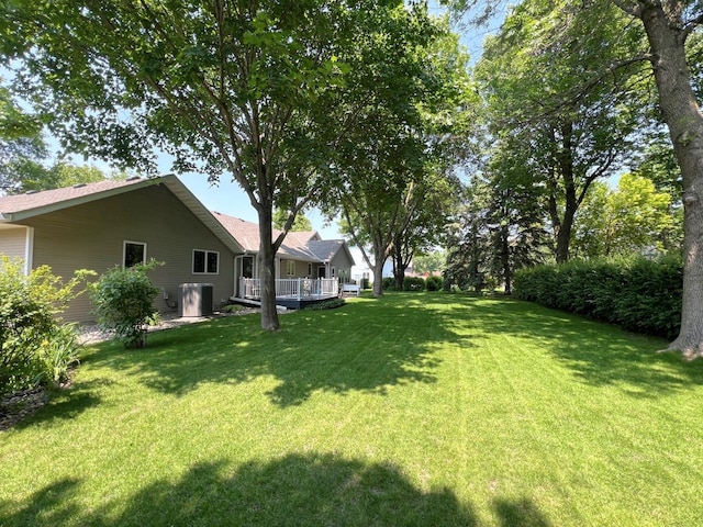 1715 Hansen Dr SW, Willmar, MN 56201 - view of grassy yard featuring a deck