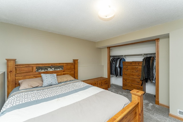 222 6th Ave NW, Byron, MN 55920 - carpeted bedroom with a closet and a textured ceiling