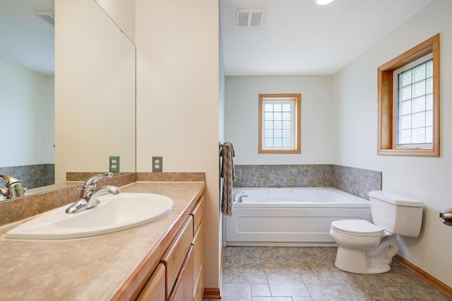 22669 128th Ave N, Rogers, MN 55374 - bathroom with toilet, vanity, and a garden tub