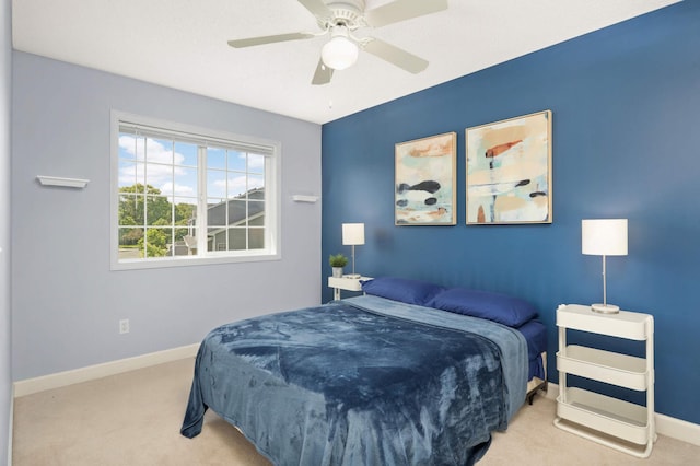 8783 Hastings Cir NE, Blaine, MN 55449 - bedroom featuring carpet flooring, baseboards, and a ceiling fan
