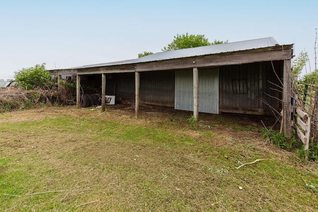 642 4th St, Turtle Lake, WI 54004 - view of pole building featuring a lawn