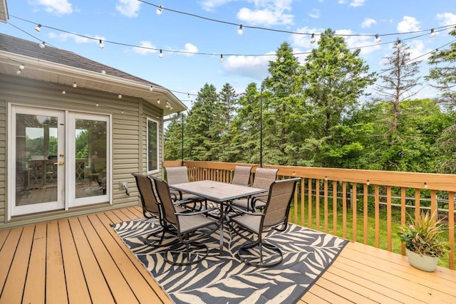 1279 146th Ln NW, Andover, MN 55304 - wooden deck with outdoor dining area
