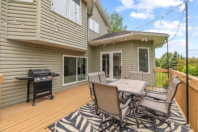 1279 146th Ln NW, Andover, MN 55304 - wooden deck featuring a grill and outdoor dining area