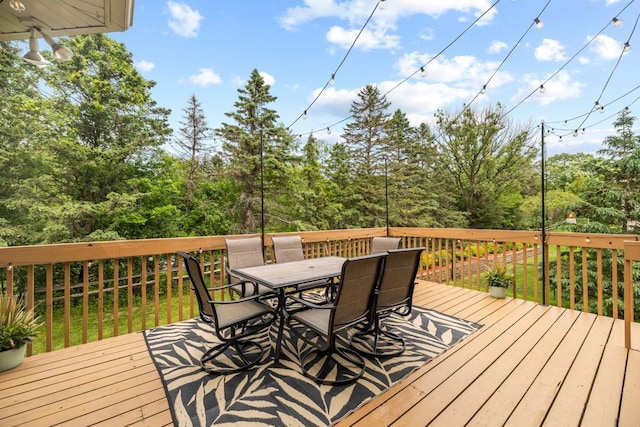 1279 146th Ln NW, Andover, MN 55304 - wooden terrace featuring outdoor dining space
