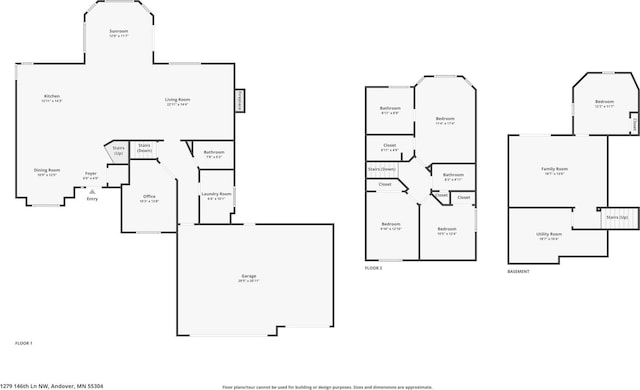 1279 146th Ln NW, Andover, MN 55304 - property floor plan