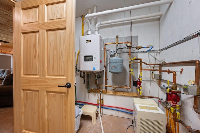 52852 Brush Shanty Lake Rd, Bigfork, MN 56628 - utility room featuring tankless water heater