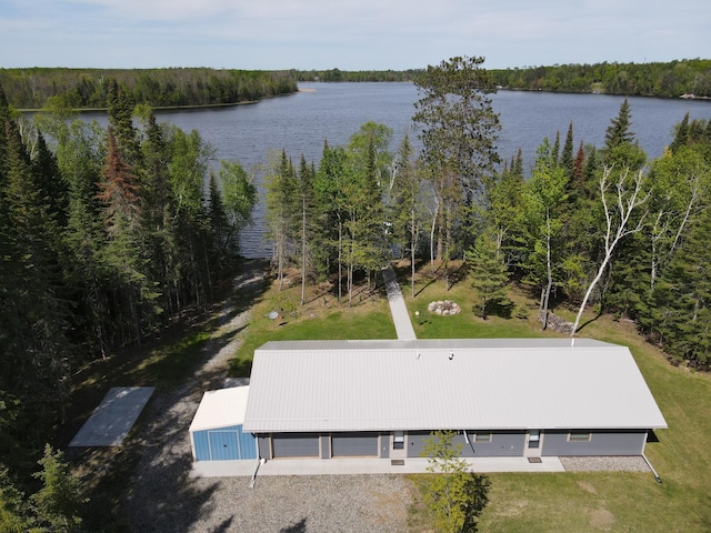 52852 Brush Shanty Lake Rd, Bigfork, MN 56628 - view of subject property featuring a nearby body of water and a forest
