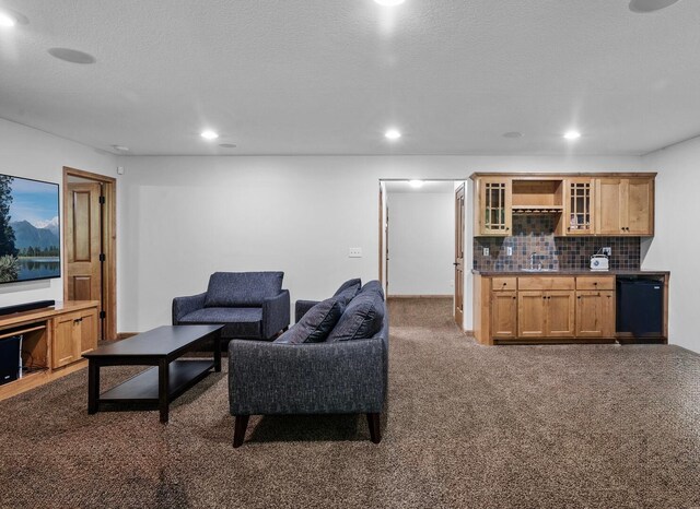 6415 Queensland Ln N, Maple Grove, MN 55311 - living room with dark colored carpet and recessed lighting