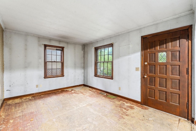 3032 County Road H2, Mounds View, MN 55112 - foyer featuring crown molding and baseboards