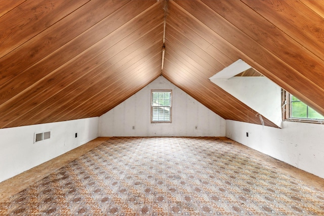 3032 County Road H2, Mounds View, MN 55112 - bonus room featuring carpet flooring, vaulted ceiling, and wooden ceiling