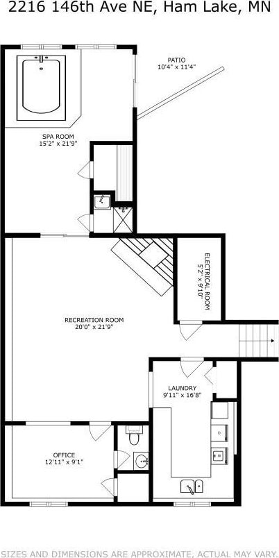 2216 146th Ave NE, Ham Lake, MN 55304 - view of room layout