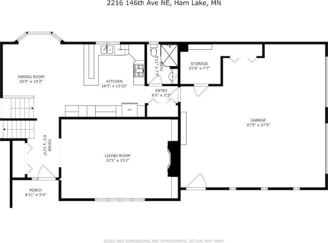 2216 146th Ave NE, Ham Lake, MN 55304 - view of floor plan / room layout