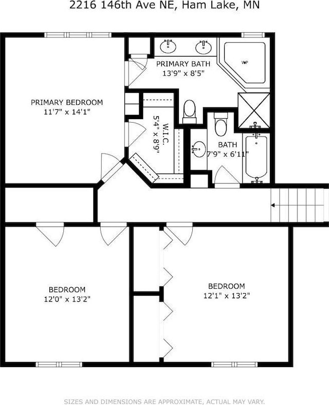 2216 146th Ave NE, Ham Lake, MN 55304 - view of floor plan / room layout