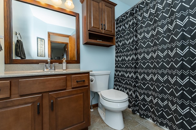 1436 Tunbridge Pl NE, Byron, MN 55920 - bathroom with toilet, vanity, curtained shower, and an accent wall