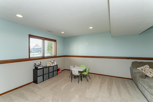 1436 Tunbridge Pl NE, Byron, MN 55920 - recreation room featuring carpet floors, baseboards, and recessed lighting