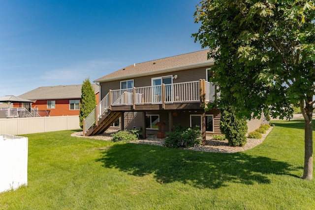 1436 Tunbridge Pl NE, Byron, MN 55920 - rear view of property featuring stairs and a wooden deck