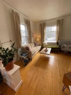 2204 Girard Ave S, Minneapolis, MN 55405 - living area with radiator and wood finished floors