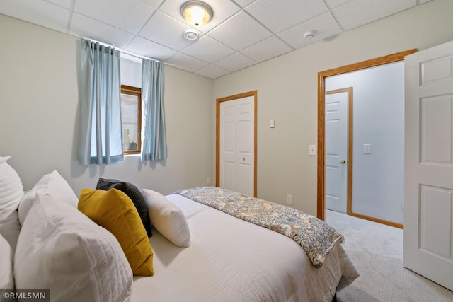 2119 13th Ave E, North Saint Paul, MN 55109 - bedroom featuring carpet floors and a drop ceiling