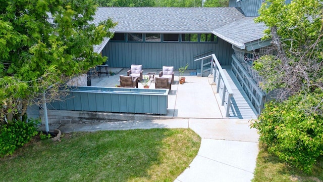 417 Main St S, Aurora, MN 55705 - view of pool with a patio and a lawn