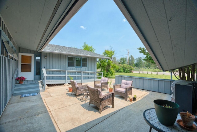 417 Main St S, Aurora, MN 55705 - view of patio / terrace with outdoor lounge area and grilling area