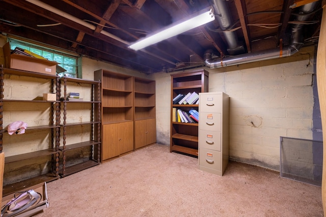 241 Queen Ave S, Minneapolis, MN 55405 - unfinished below grade area featuring carpet floors